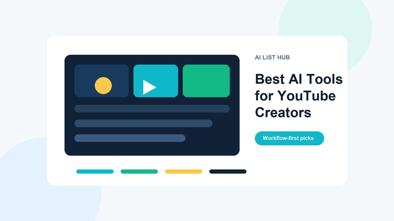 Best AI tools for YouTube creators workflow illustration